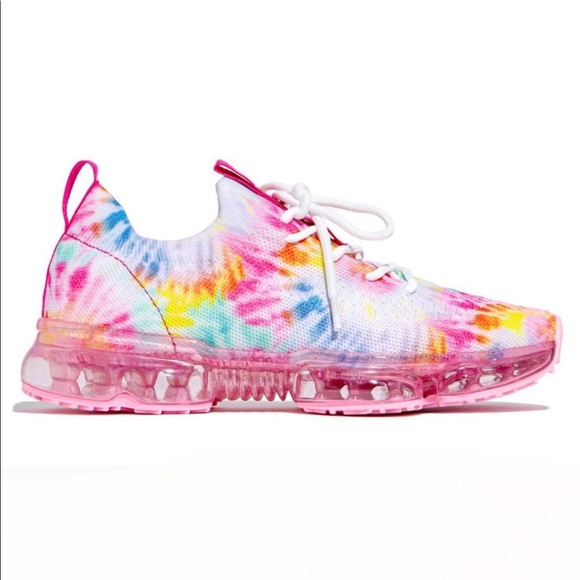 Pink Tie Die FlyKnit Air Bubble Slip On Sneaker - Picture 4 of 8